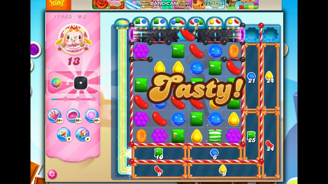 Candy Crush Saga Level 11963 NO BOOSTERS
