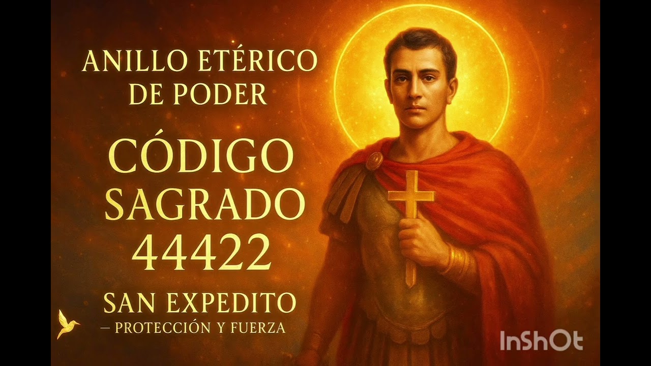 Anillo Etérico del Poder | San Expedito | Código Sagrado 44422 ✨ Protección y Fuerza Divina