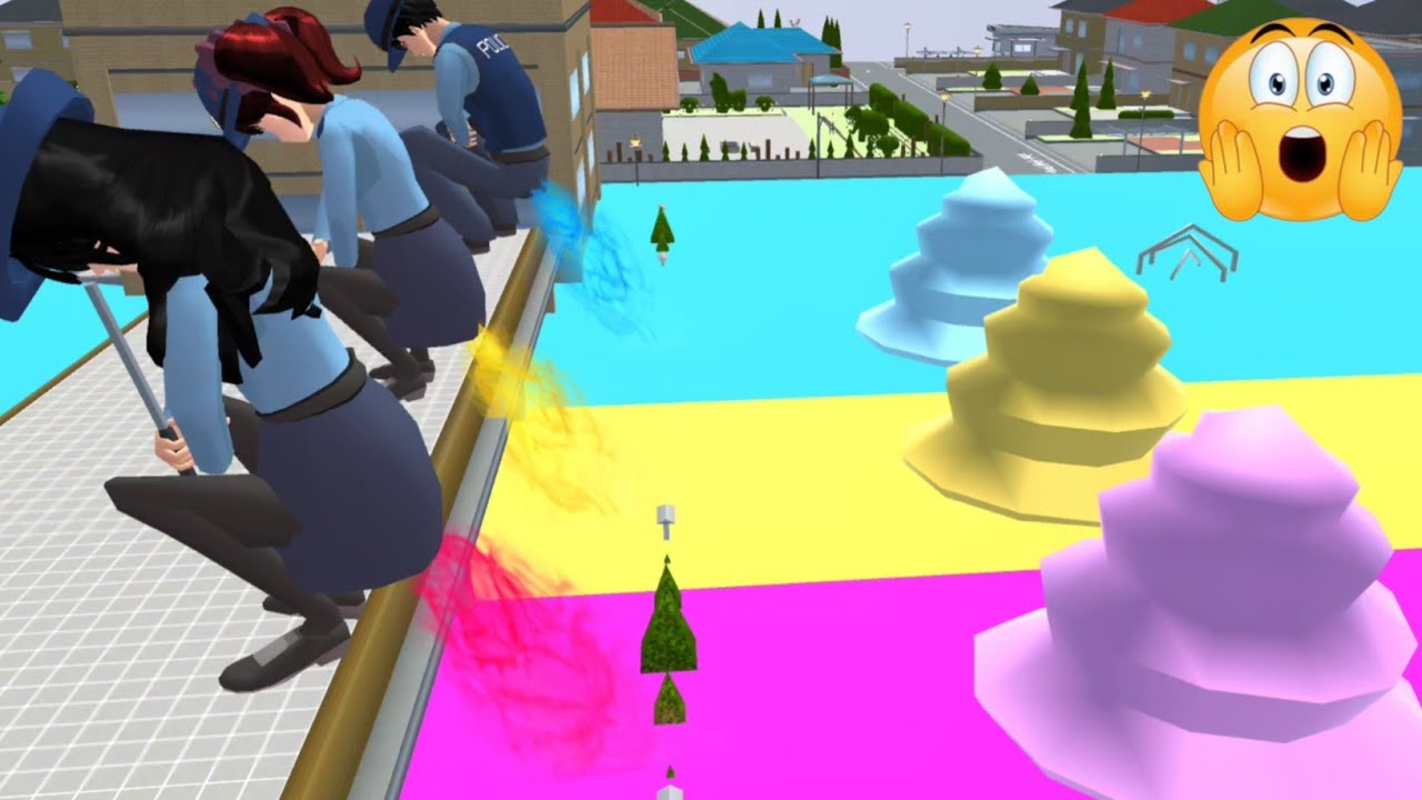 3 Raksasa Polisi Eek Sembarangan Di Kota Sakura School Simulator 😱😱