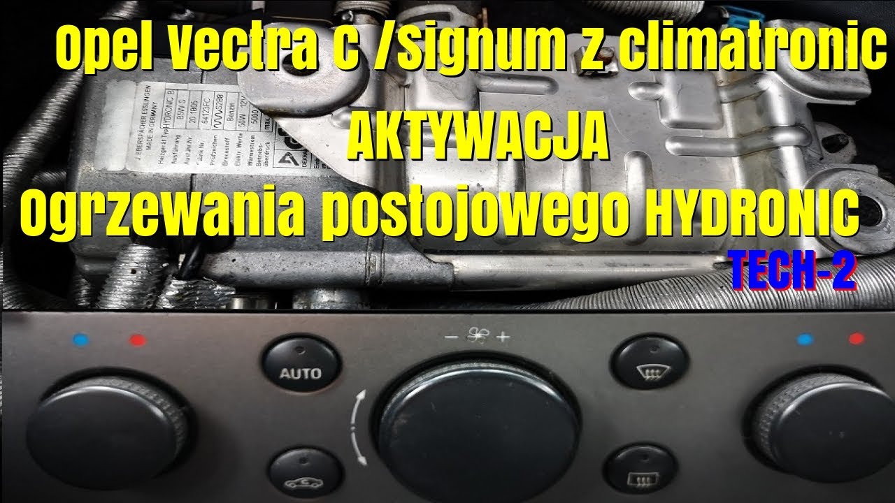 Vectra c ogrzewanie postojowe aktywacja Eberspacher Hydronic