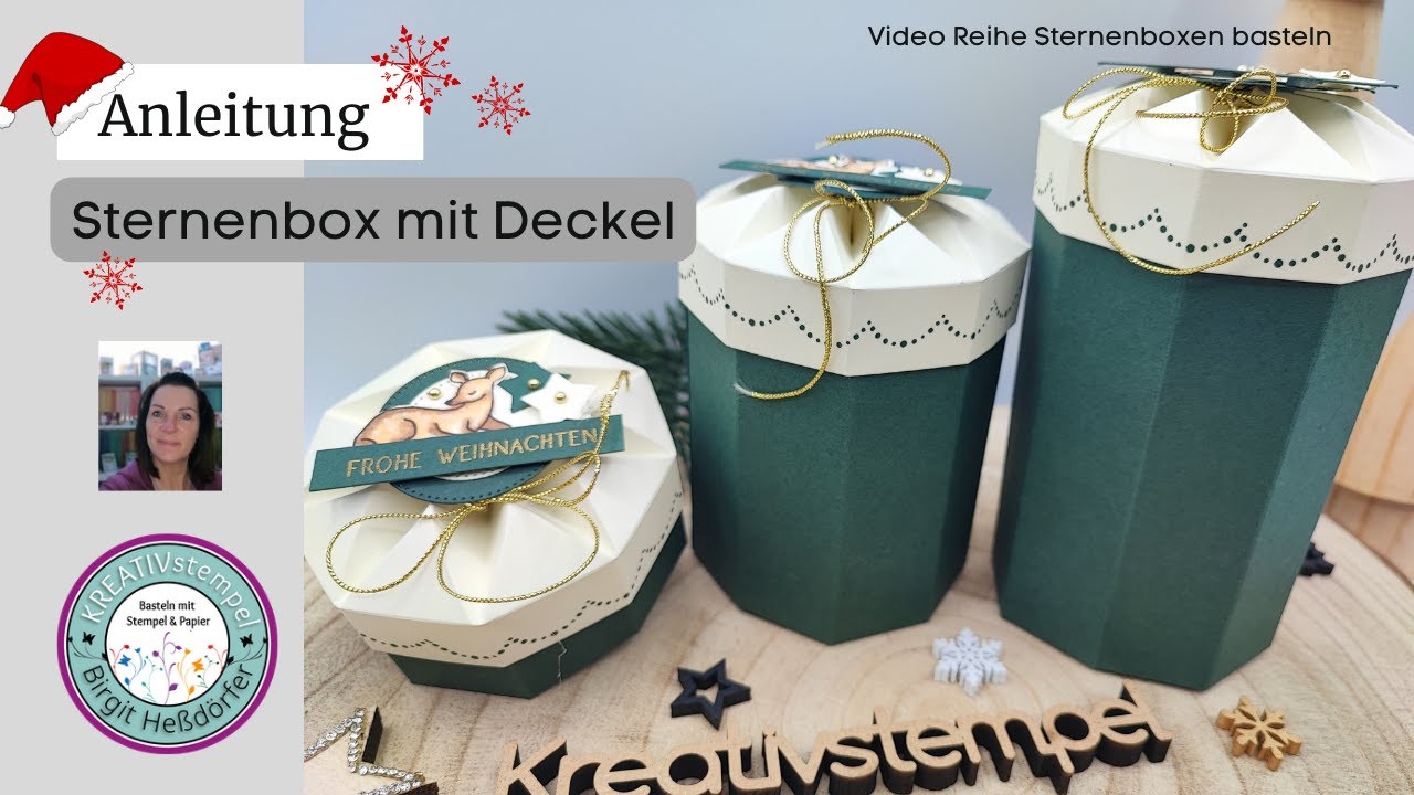Anleitung Sternenbox mit Deckel / Video Reihe Sternenbox basteln #6 mit Gewinnspiel