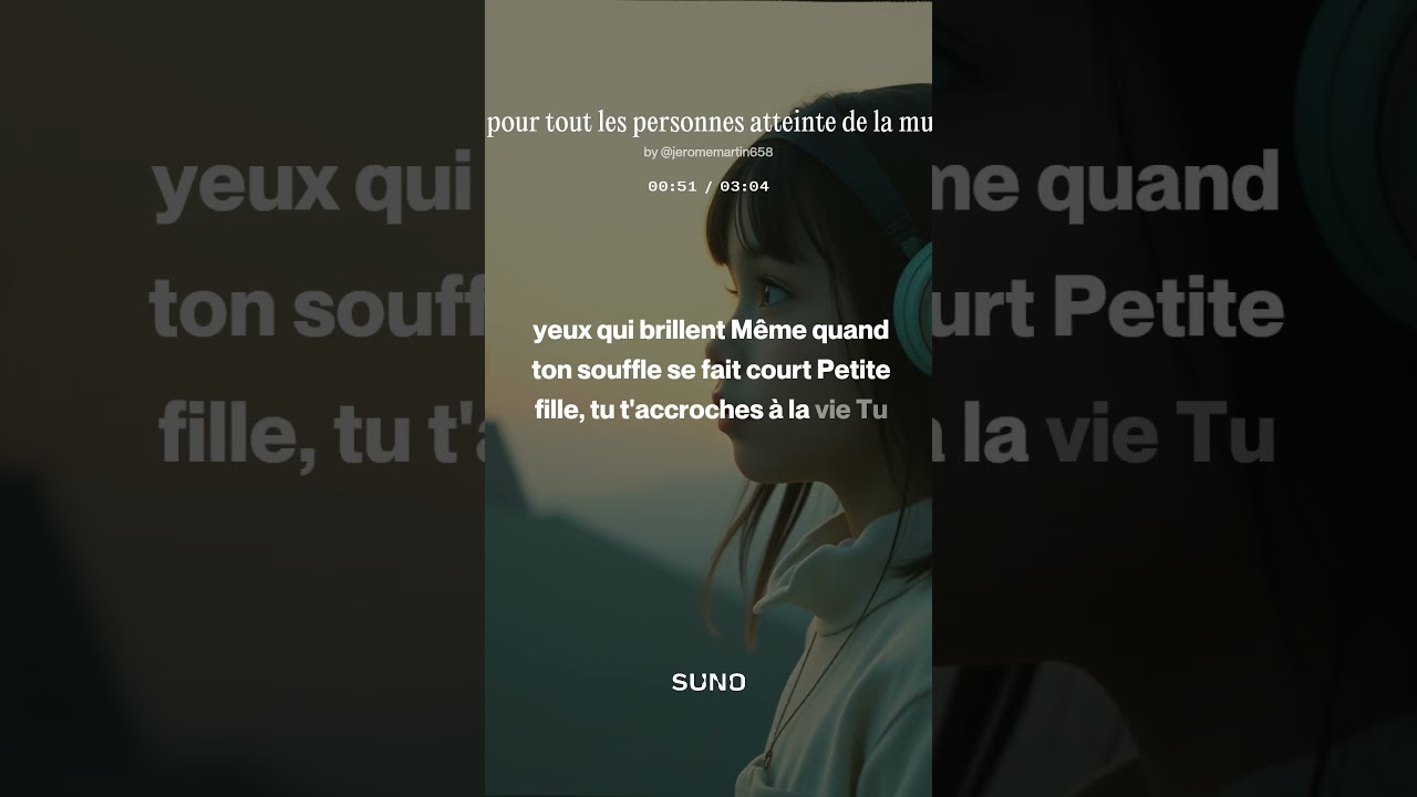 Petite fille chanson pour tout les personnes atteintes de la mucoviscidose