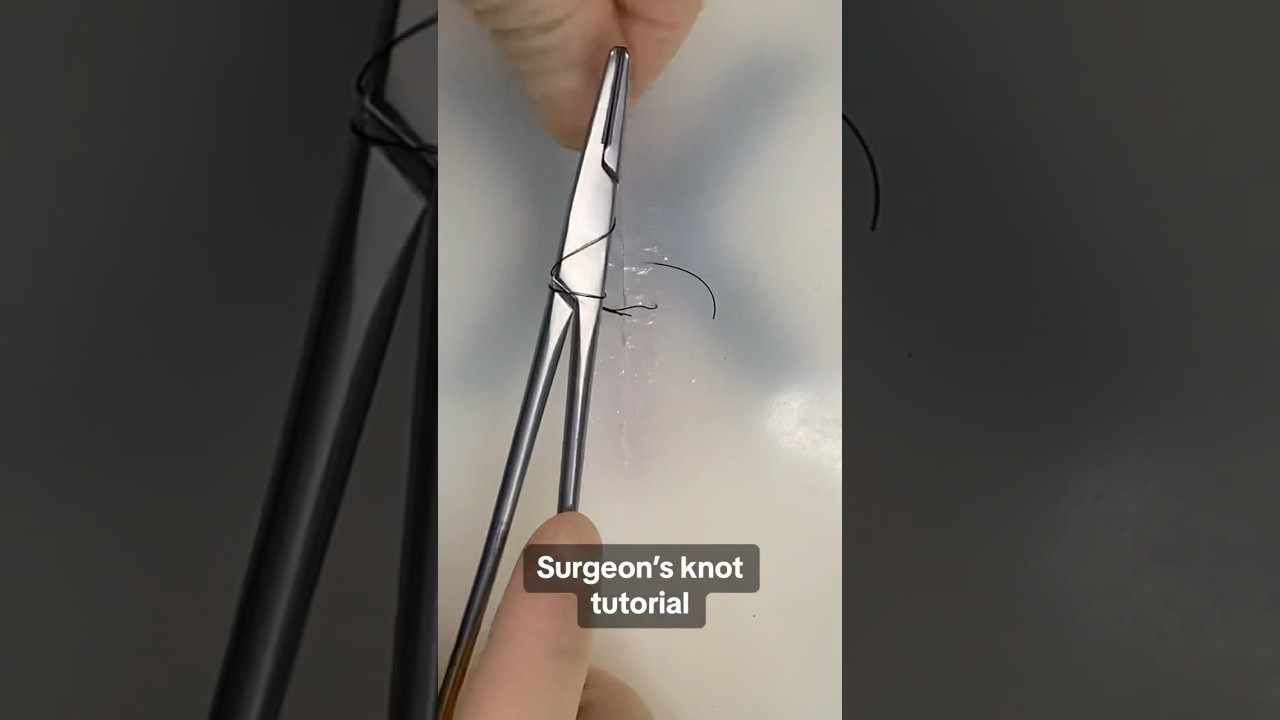 The Surgeon&rsquo;s Knot #surgicalskills #suturing #surgery #surgeon #surgeonlife #vet #medicine
