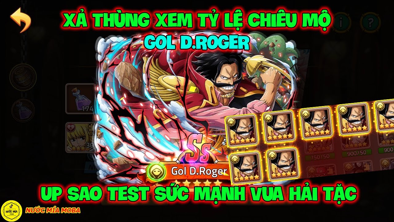 Huyền Thoại Hải Tặc - Xả Thùng Xem Tỷ Lệ Chiêu Mộ GOL D.ROGER, Up Sao Test Sức Mạnh Vua Hải Tặc Nào!