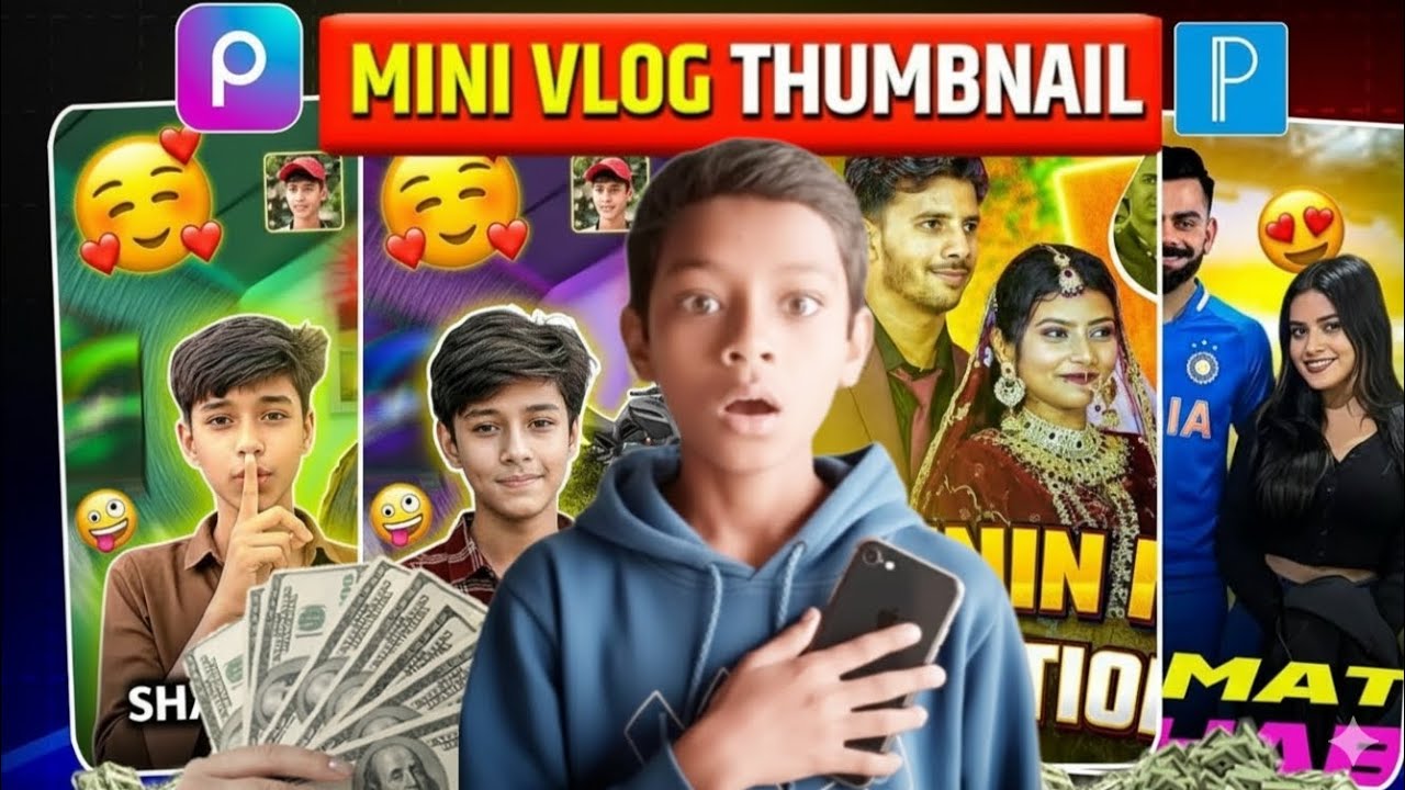 Mini Vlog Thumbnail Kaise Banaen | Vlog Thumbnail Kaise Banaye | How To Make Vlog Thumbnail l