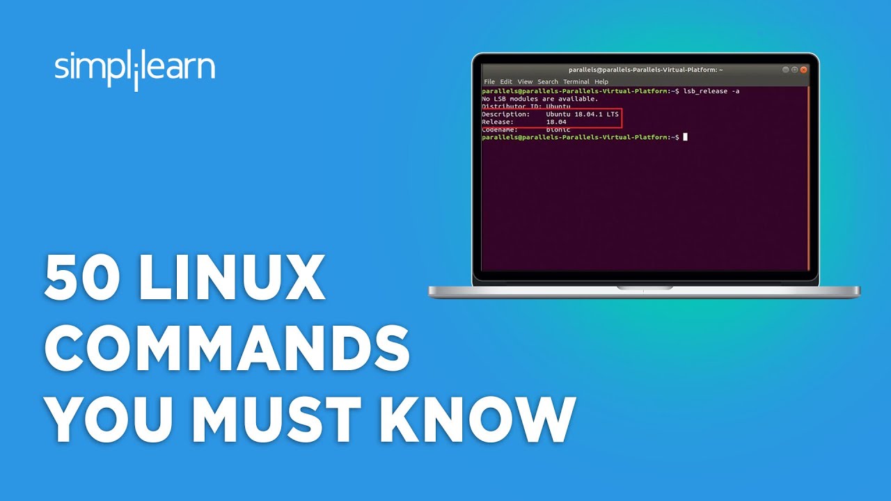 50 команд Linux, которые вы должны знать! | Шпаргалка по командам Linux 2024 | Simplilearn