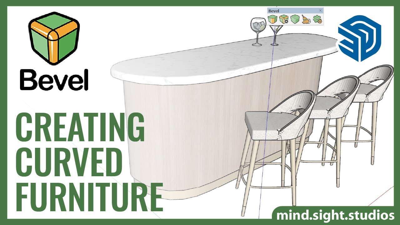 Create a Commercial Bar in SketchUp using the Bevel Tool