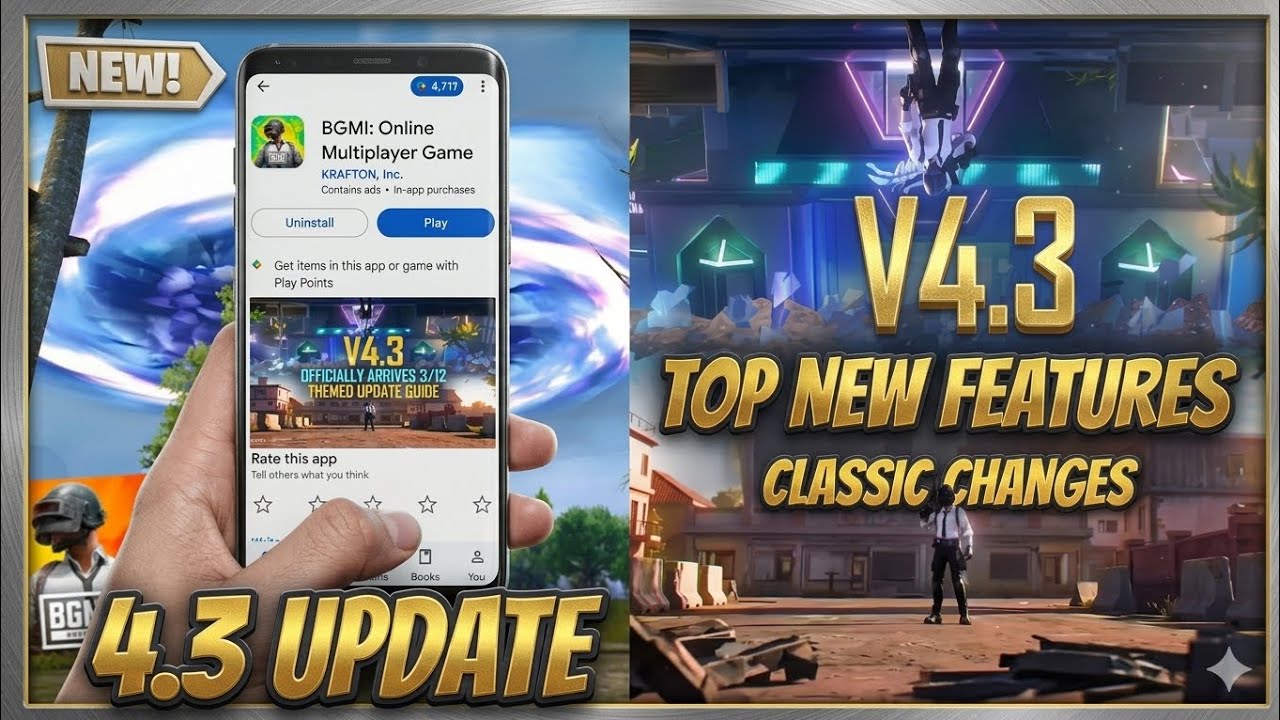 🤞🤞 4.3 UPDATE RELEASE AND TOP 10FEATURES AND CHANGES IN CLASSIC MODE IBGMI✅✅