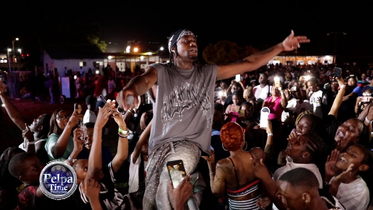 Ding Dong jump out in the crowd. People Rushed the DJ AT Montego Bay JERK & FOOD FESTIVAL