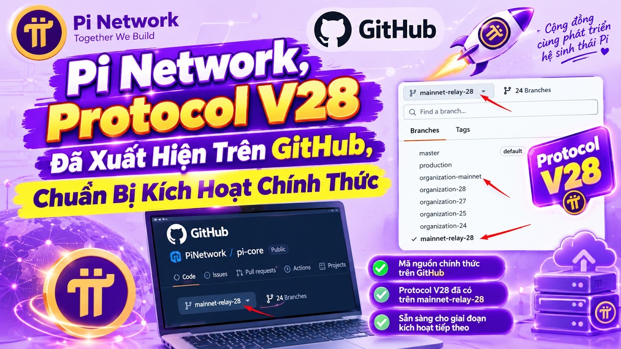 Pi Network, Protocol V28 Đ&atilde; Xuất Hiện Tr&ecirc;n GitHub, Chuẩn Bị K&iacute;ch Hoạt Ch&iacute;nh Thức