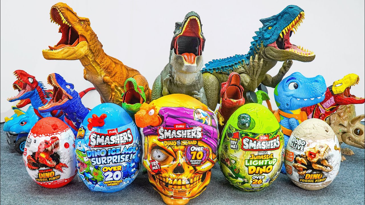 Jurassic World Unboxing Review ASMR | Trex Brachiosaurus Big Smasher Dino Indominus Rex Indoraptor