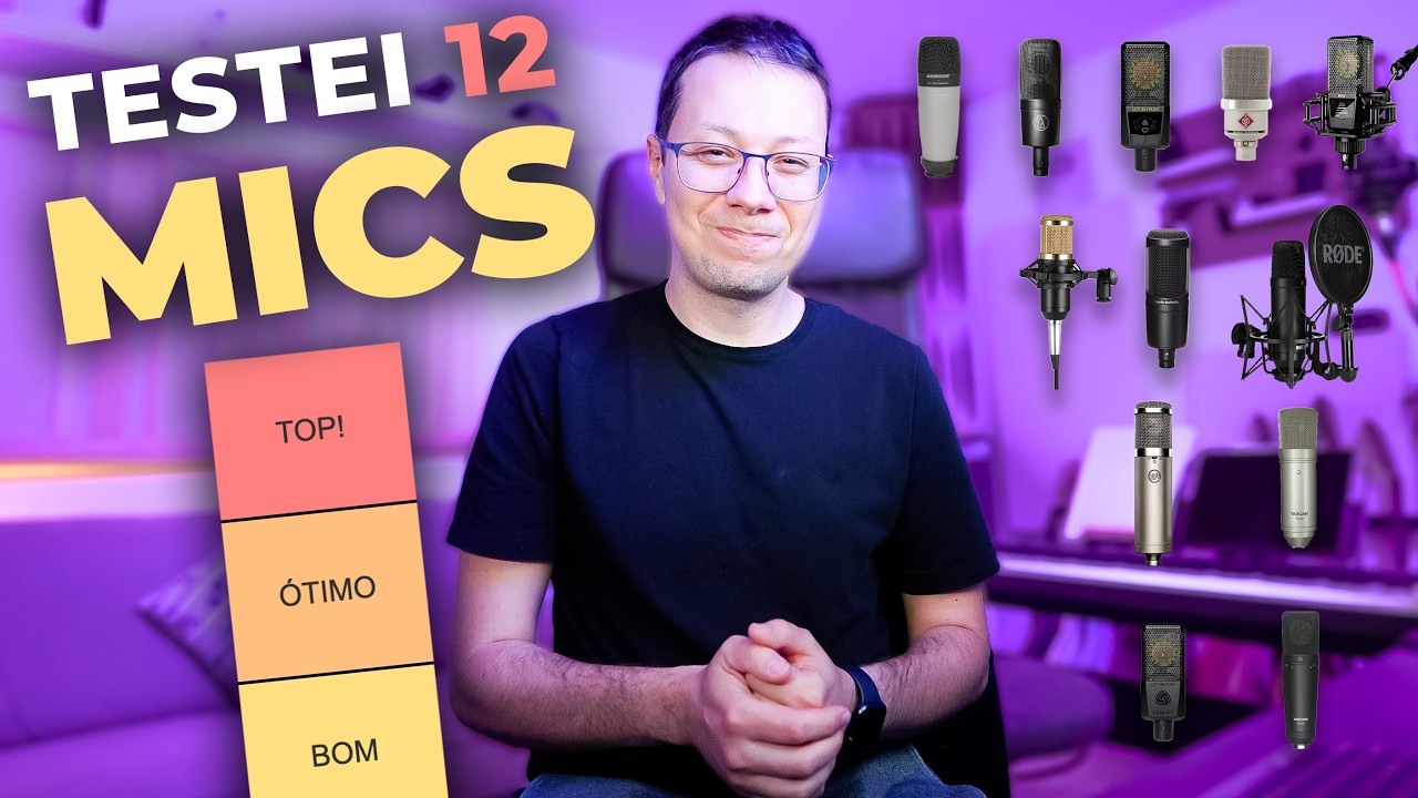 Testei e Classifiquei 12 Microfones. Qual o mais Custo x Benef&iacute;cio?