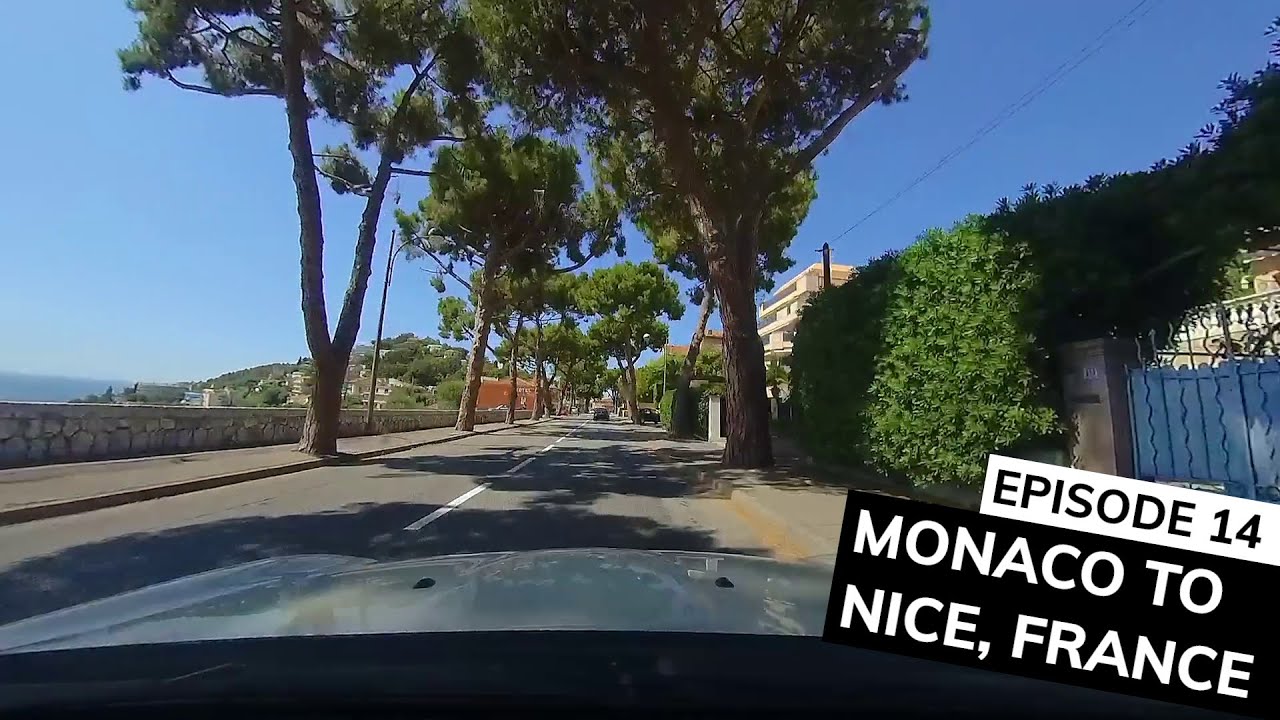🇲🇨🇫🇷 Old N7 from Monaco to Nice, France. Sunny drive on the Mediterranean