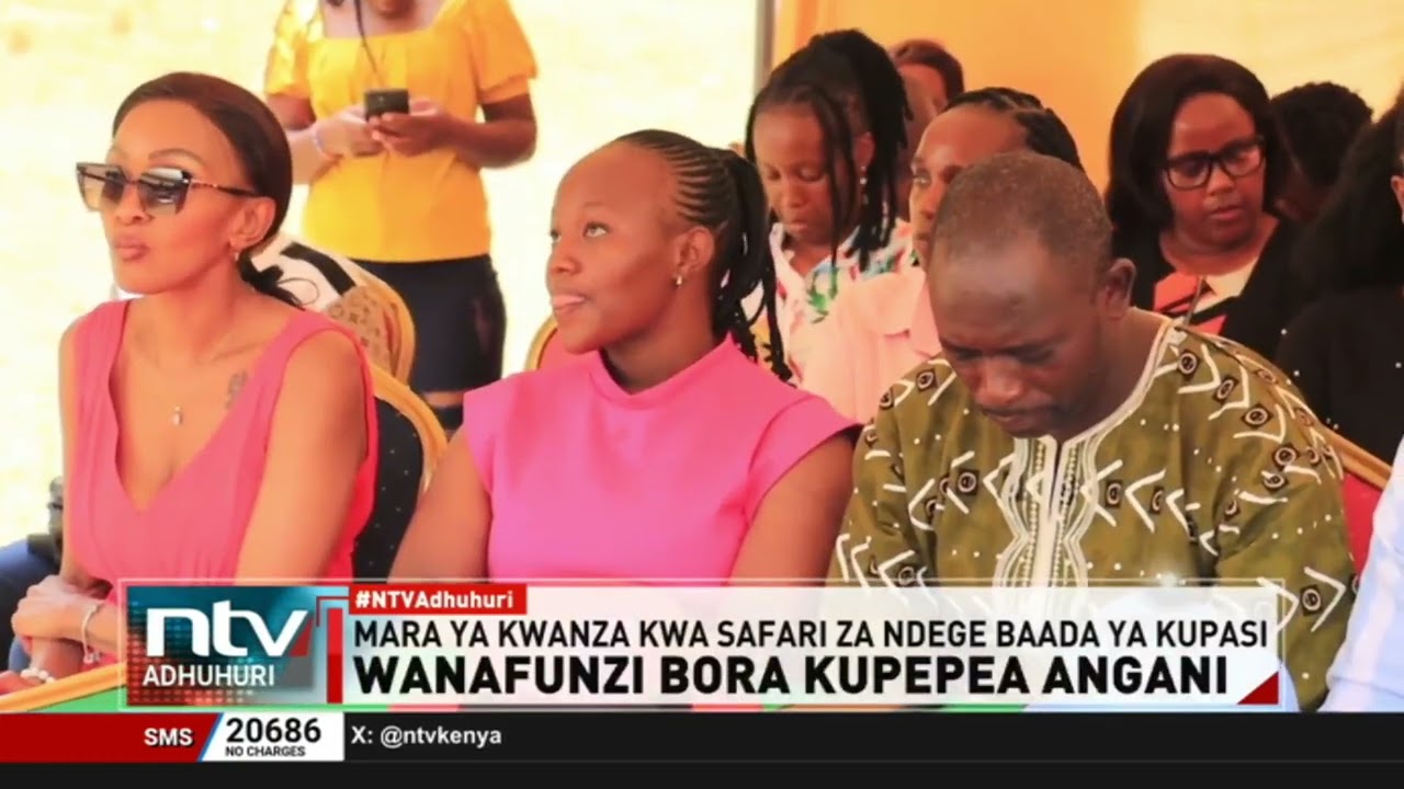 Wanafunzi 4 wapewa zawadi ya usafiri wa helikopta katika uzoefu wao wa kwanza kwa safari za ndege