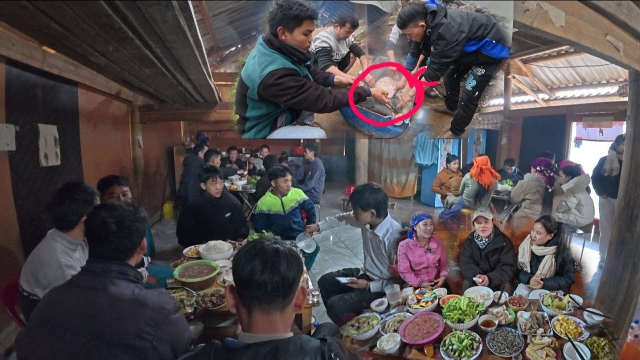 Vợ Chồng Cháu Mỷ Mổ Lợn Mời Cả Làng Và Đón Khách Quý Cùng Em Đào YouTube Ăn Tết Sớm | MỶ VLOG | 