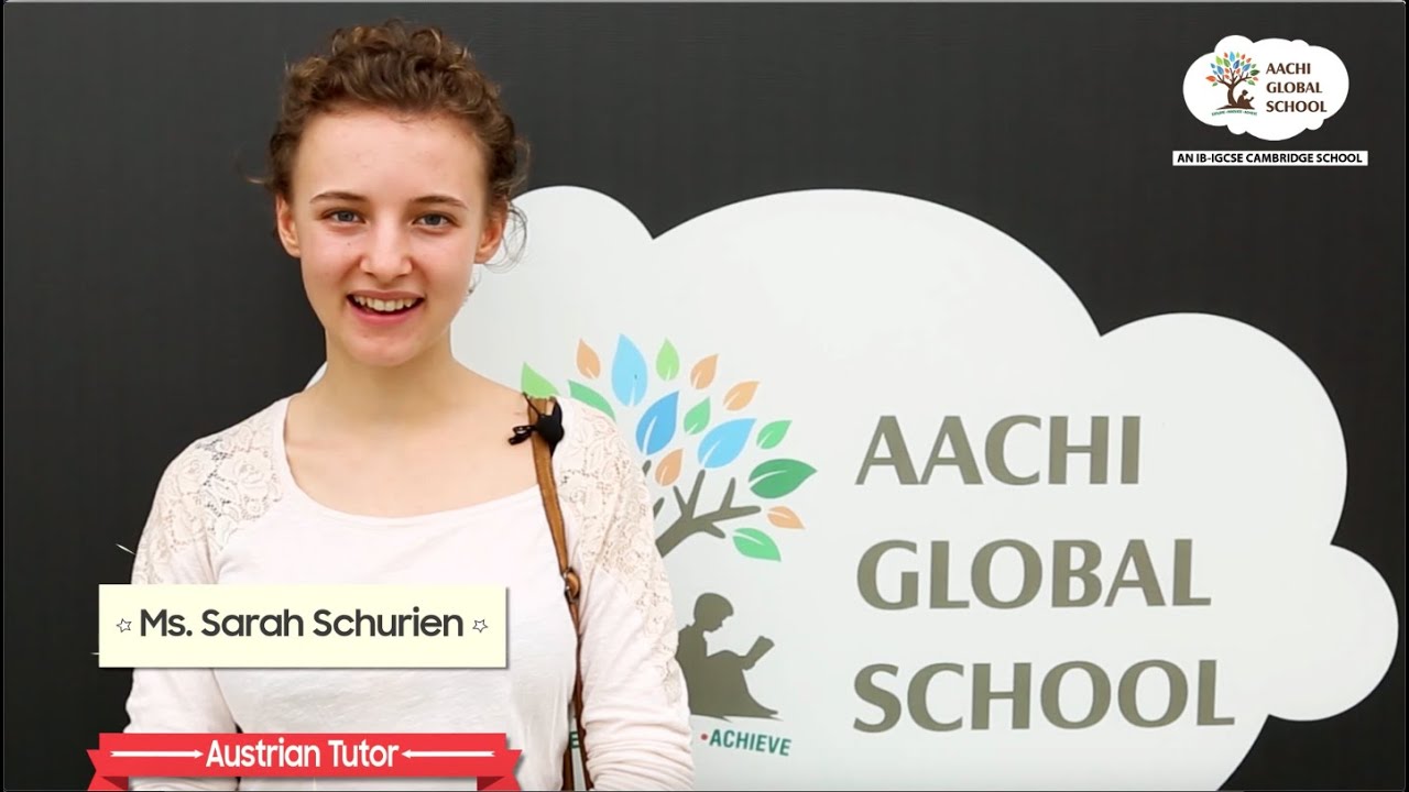 Austrian tutor Sarah Schurien visits Aachi Global - Creative CBSE | Cambridge | IB school in Chennai