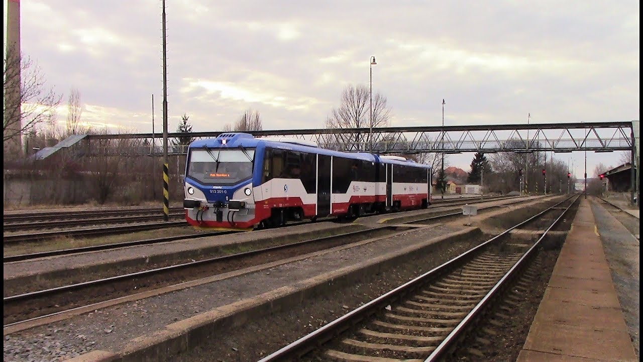 Vlaky na lince S34 - nové jednotky řady 813 (Mravenci) - 26.2.2019