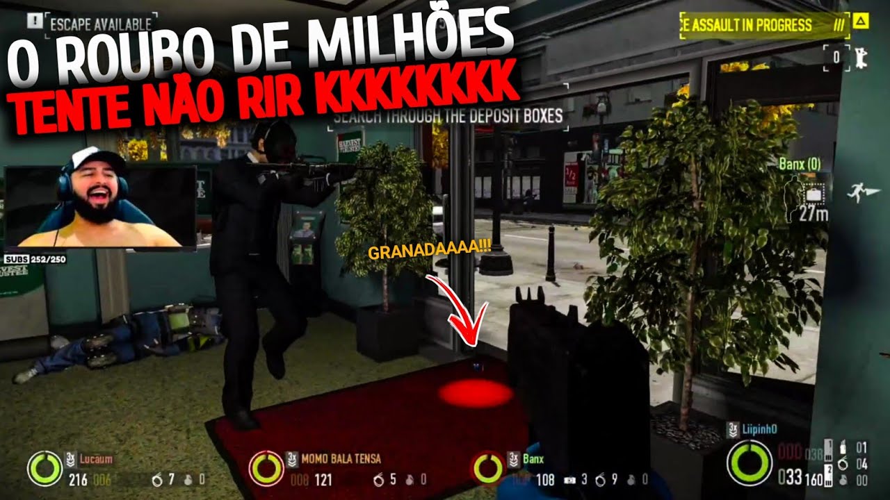 LIIPINHO JOGANDO PAYDAY2!! COM BAHIA, MORAIS E LUCÃUM 😂 KKKjj #1