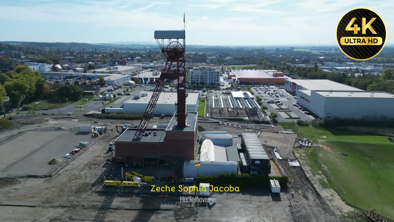 Hückelhoven Zeche Sophia Jacoba und Millicher Halde 4K Drohne von oben