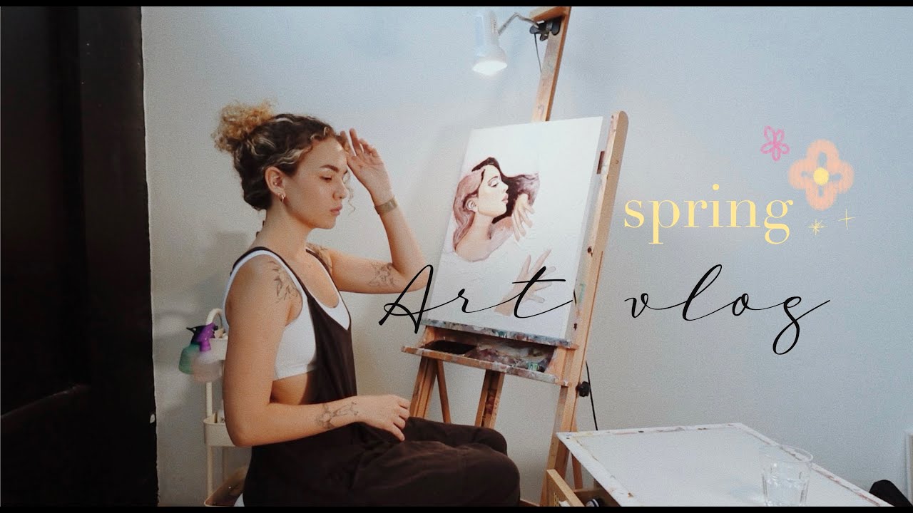 🌸spring art vlog🎨