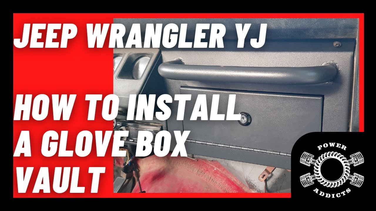 Jeep YJ Locking Glove Box Install #poweraddictscrew #jeepyj #jeepwrangleryj