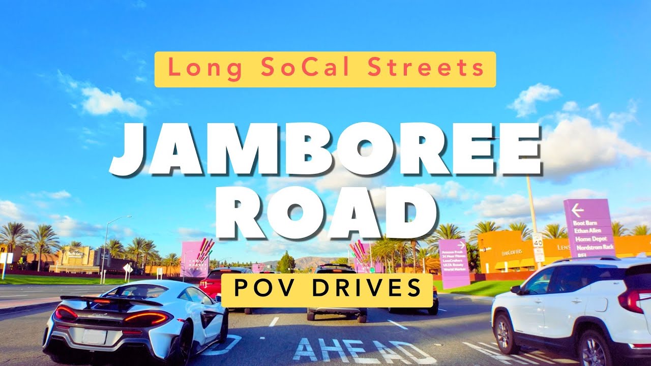 Jamboree Road POV Driving Tour - Long SoCal Streets | Newport Beach-Irvine-Tustin-Orange