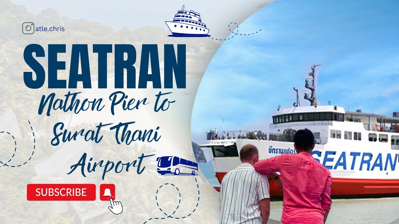 4K | ⛴️  Ferry from Nathon Pier to Surat Thani Airport Journey | Koh Samui - Surat Thani Airport