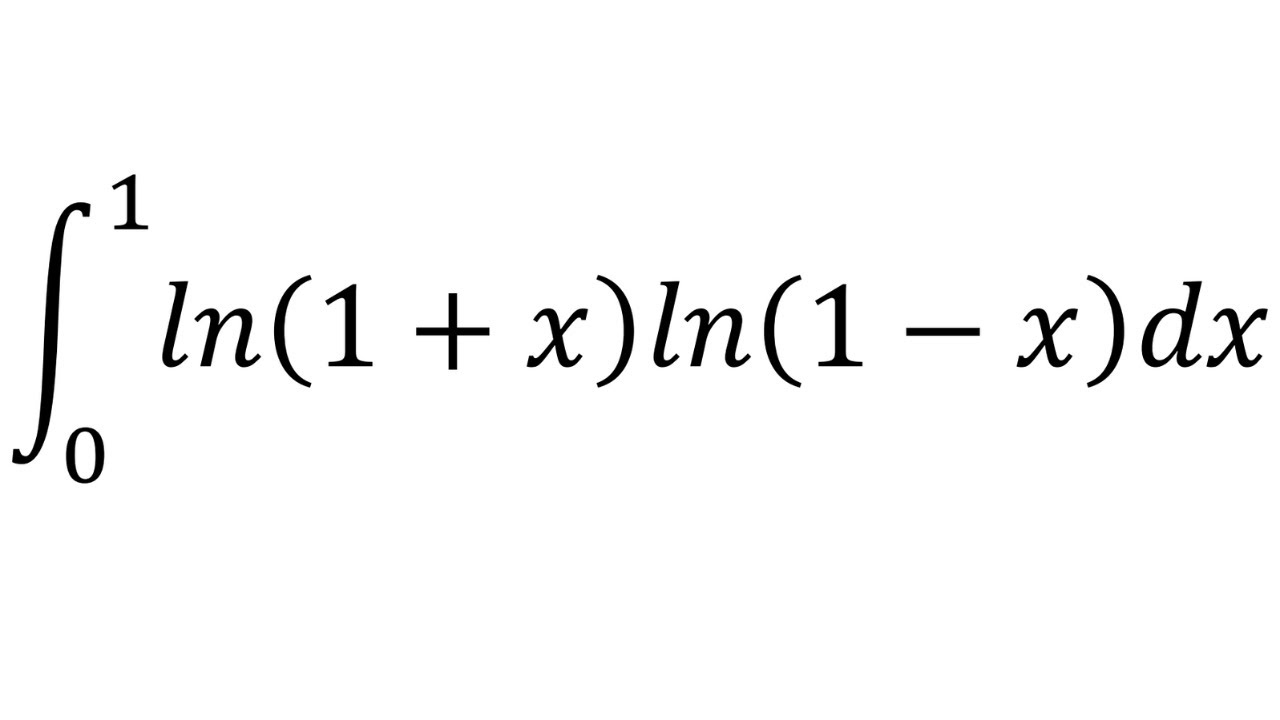 A tricky integral ln(1+x)ln(1-x)