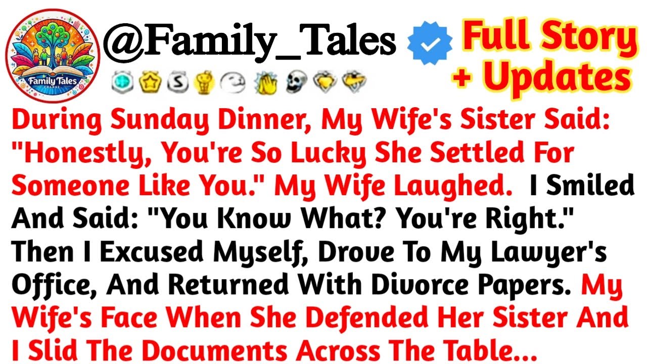 During Sunday Dinner, My Wife's Sister Said: 