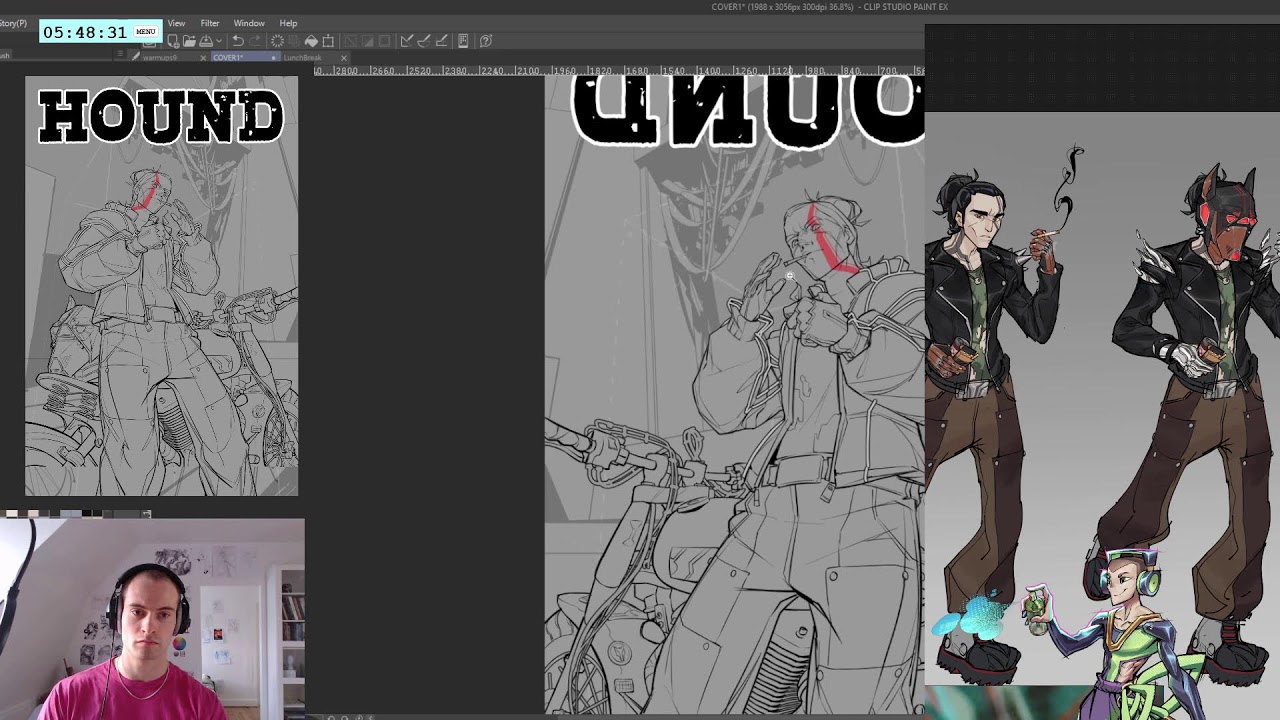 Pro artist does a little bit of this and a little bit of that