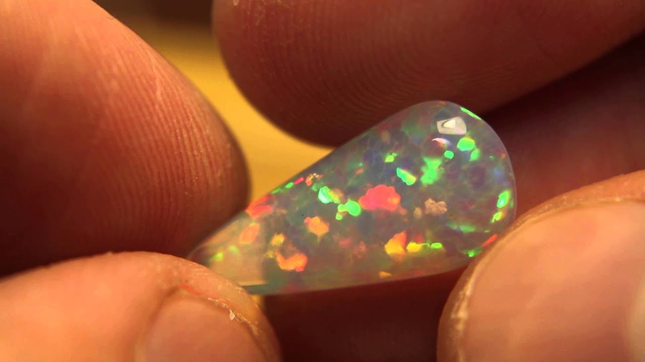 3.7ct Very Bright Mix Pattern Welo Ethiopia opal cab.