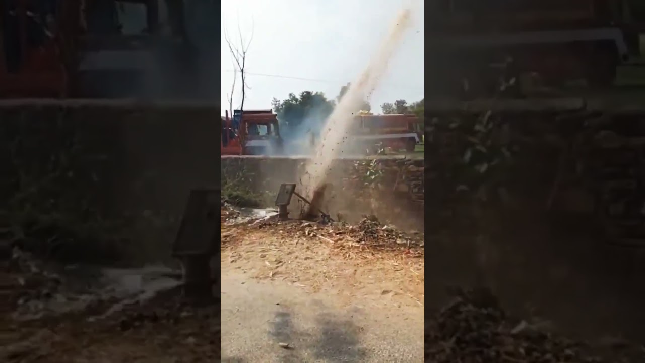 Borewell Drilling 😮😮 Handpump? Water Blast! #shorts #borewell #water #water