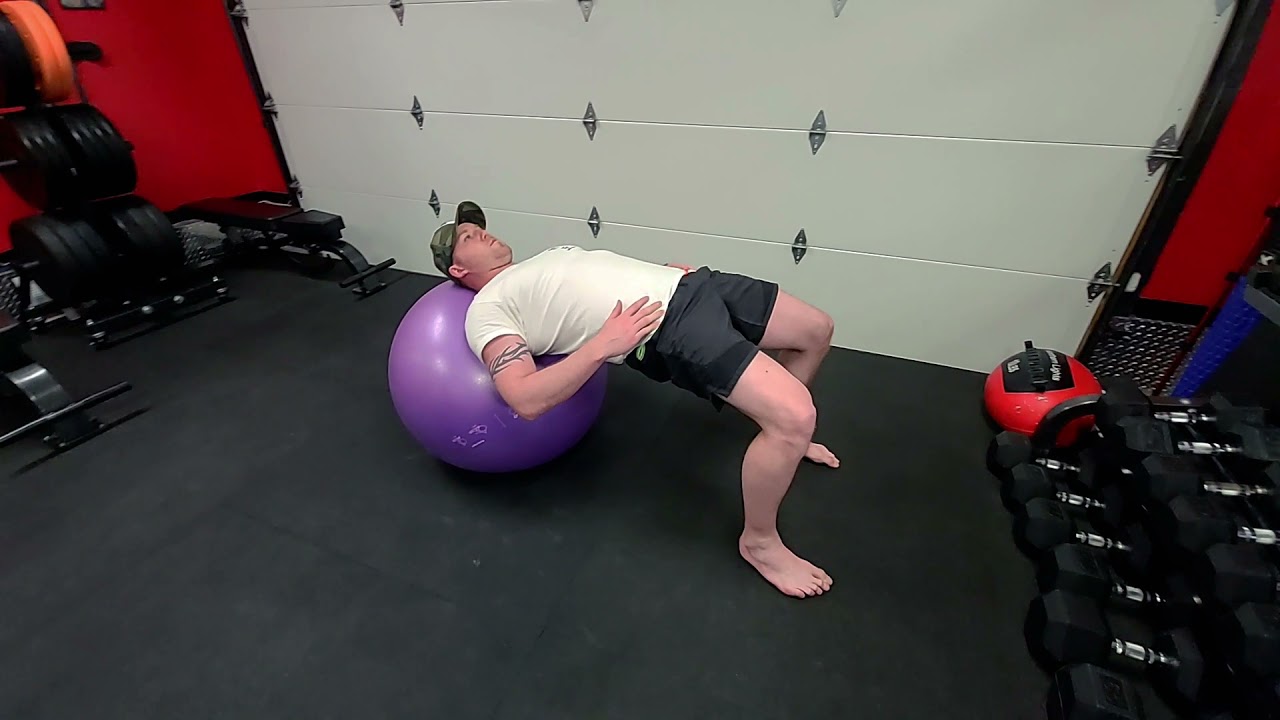 Hip Thrust - Swiss Ball - Medium Stance
