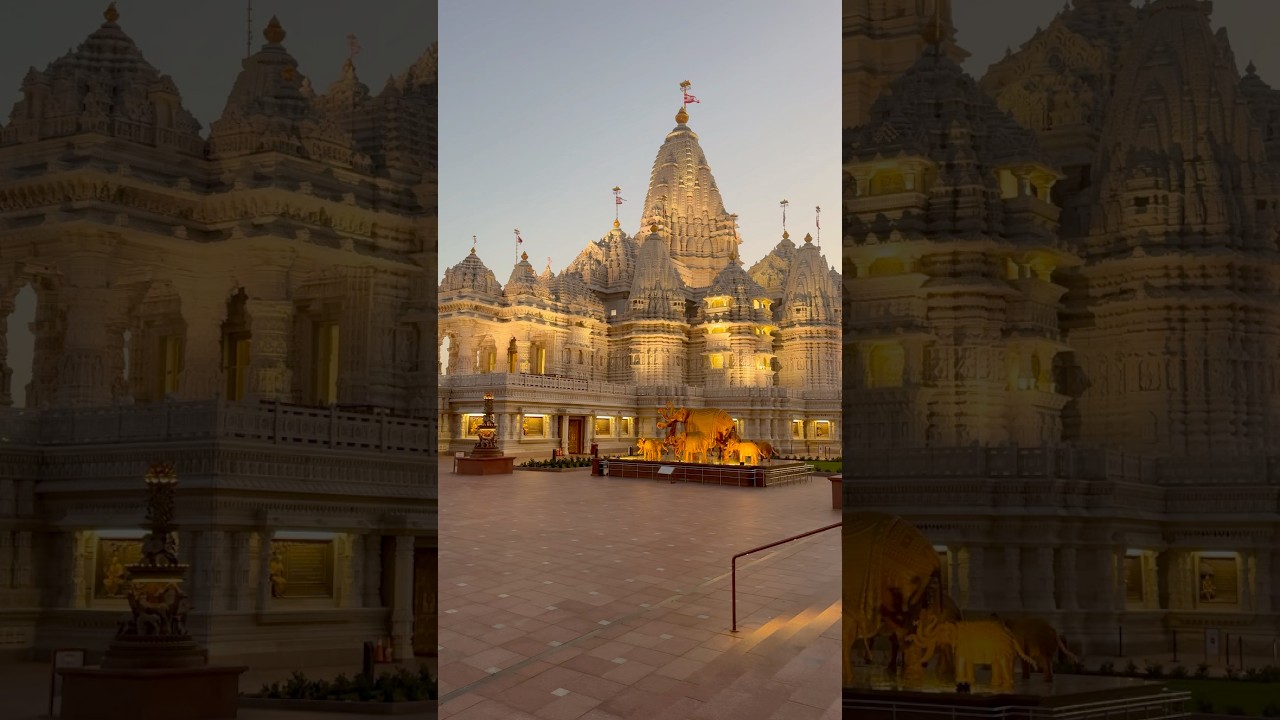 Where architecture meets divinity. BAPS Swaminarayan Mandir, New Jersey. #shorts #shortsviral #nj