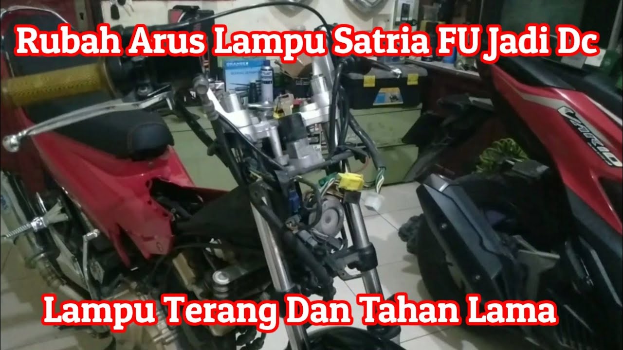 Rubah arus lampu satria Fu ke DC simple dan mudah
