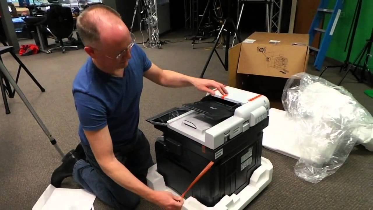 Unboxing   HP LaserJet Enterprise color flow MFP M575c
