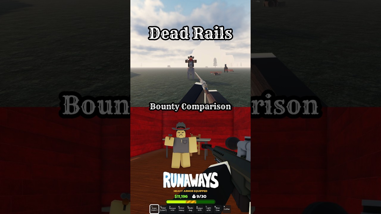 Runaways vs Dead Rails Bounty Comparison  #roblox  #deadrails #runaways