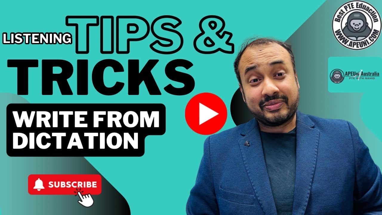 PTE Write From Dictation- Latest Strategy from APEUni Online Course