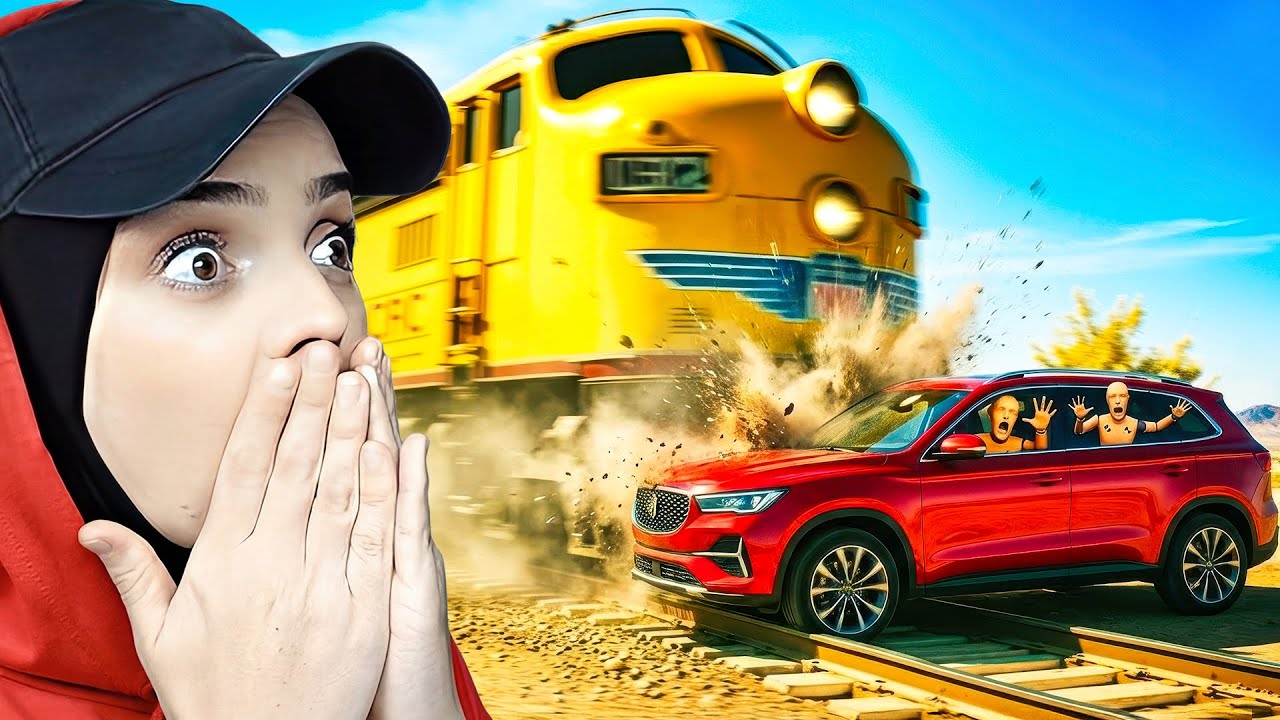 TREN VS ARABA! EN GERÇEKÇİ KAZA! 😱💥