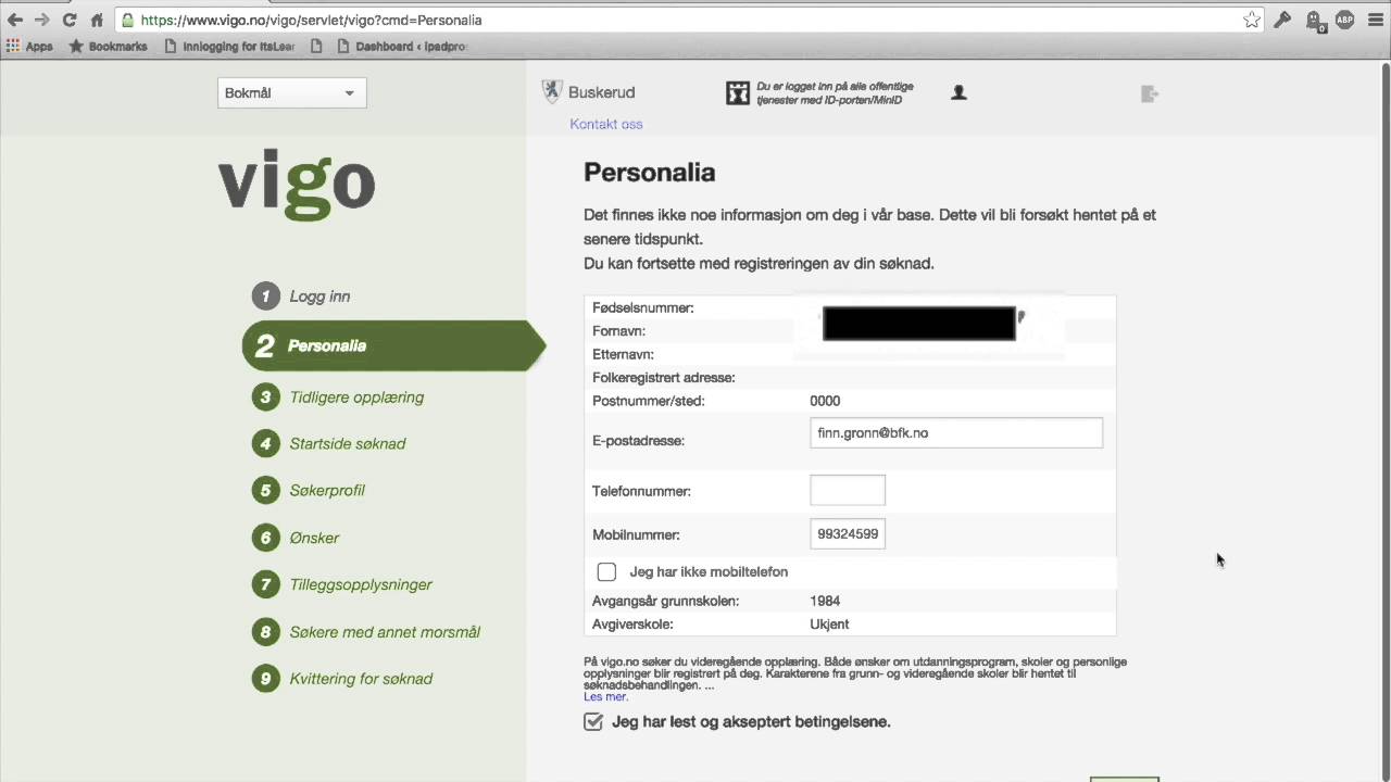 Hvordan søke skoleplass på vigo.no RM Åssiden VGS