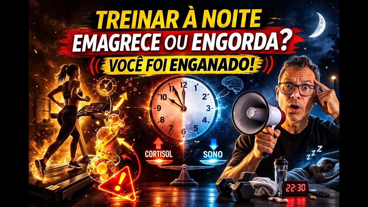 Treinar à Noite Emagrece ou Engorda? (Você Foi Enganado!)
