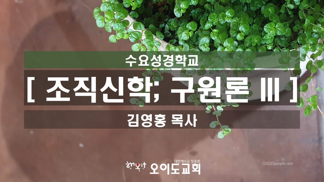 수요성경학교 / 2026.02.11 / 조직신학 : 구원론 III / 김영홍 목사