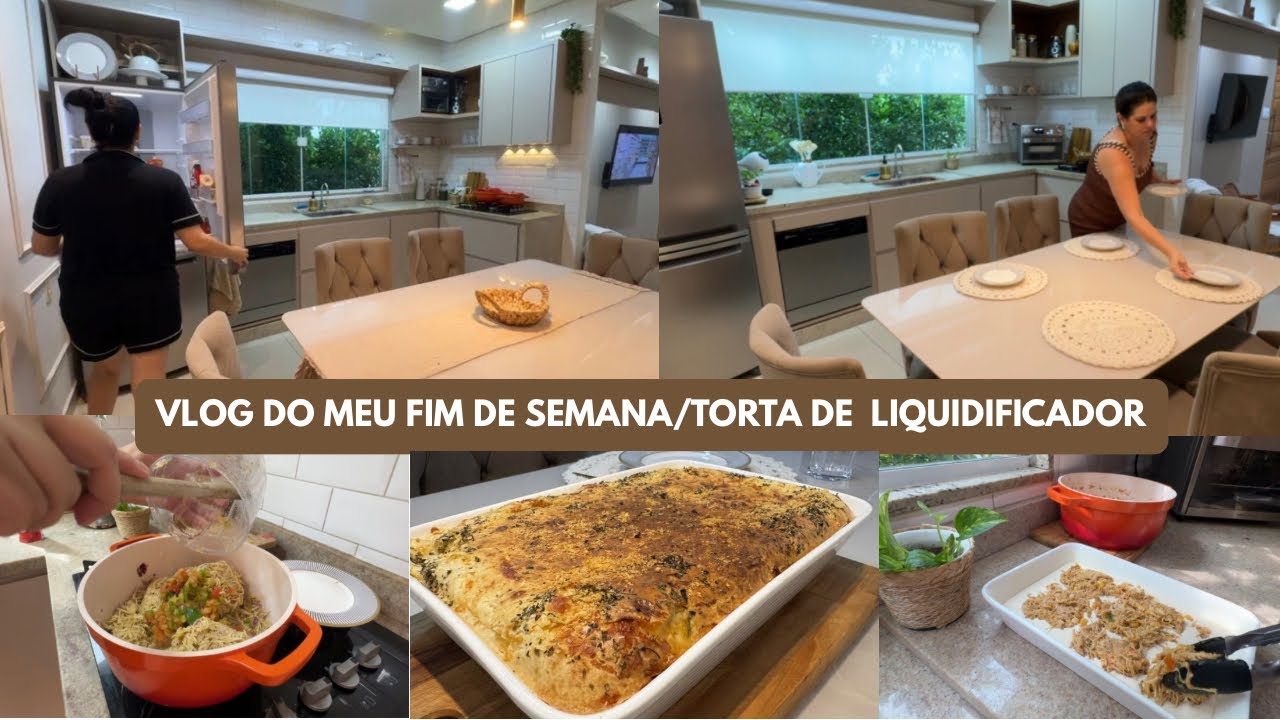 🔥A Torta de Liquidificador MAIS FÁCIL que eu já fiz 😱(Frango com queijo)Vlog do Fim de Semana✨