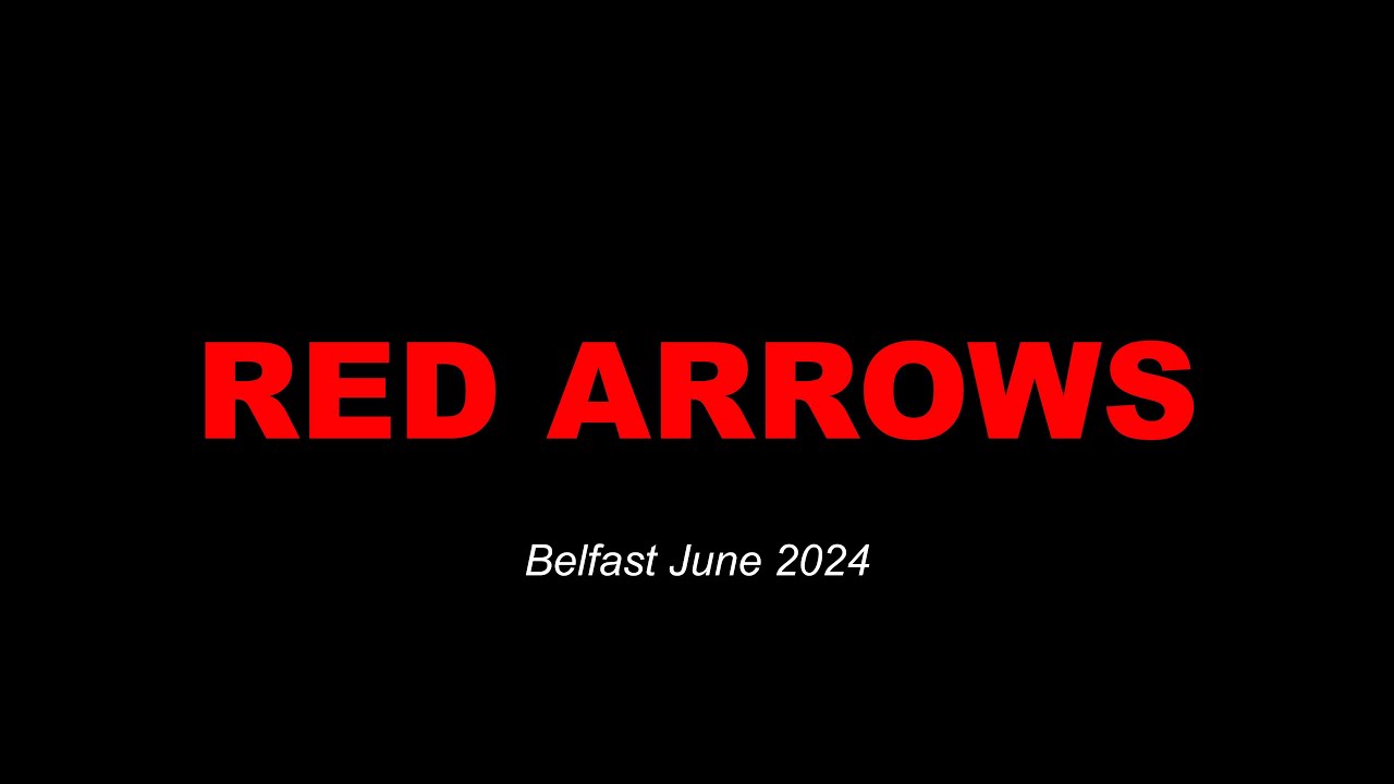 Red Arrows Belfast  - June 2024 from Knockagh Monument (4K)