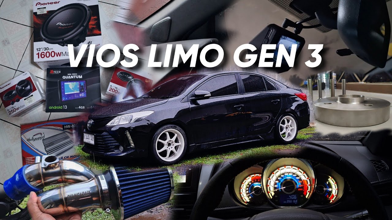 VIOS LIMO GEN 3 FACELIFT THAI!! // Pasang Aksesoris & Audio Pioneer!!
