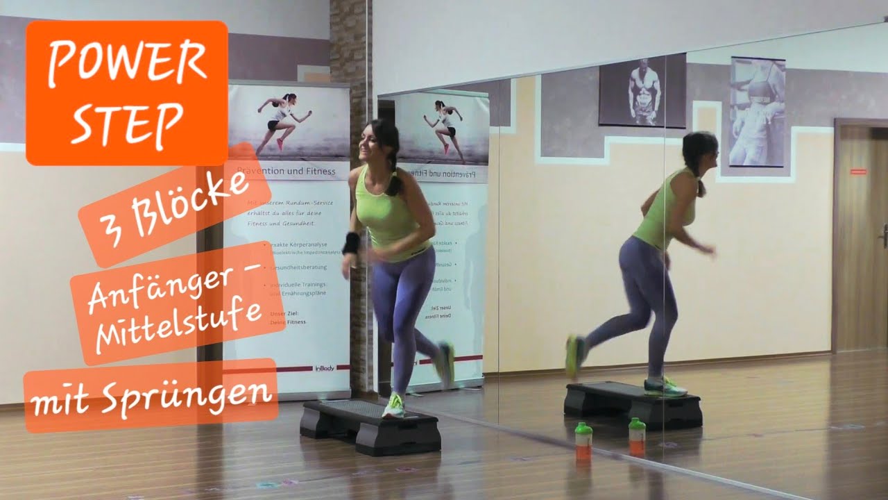 Step für Mittelstufe/Fortgeschrittene 131bpm 3 Blöcke mit Sprüngen Power-Step Koordinationstraining