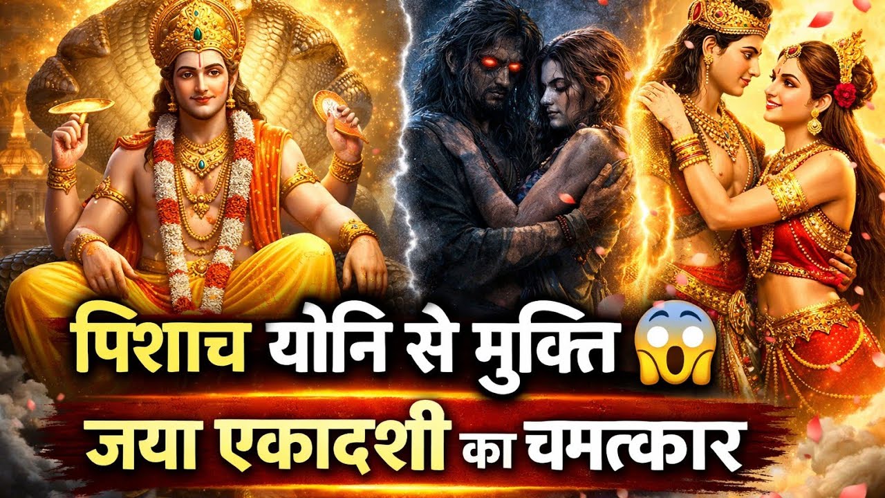 जया एकादशी व्रत कथा 🙏| पिशाच योनि से मुक्ति की चमत्कारी कथा💫 #ekadashi #jayaekadashi #vishnu #bhakti