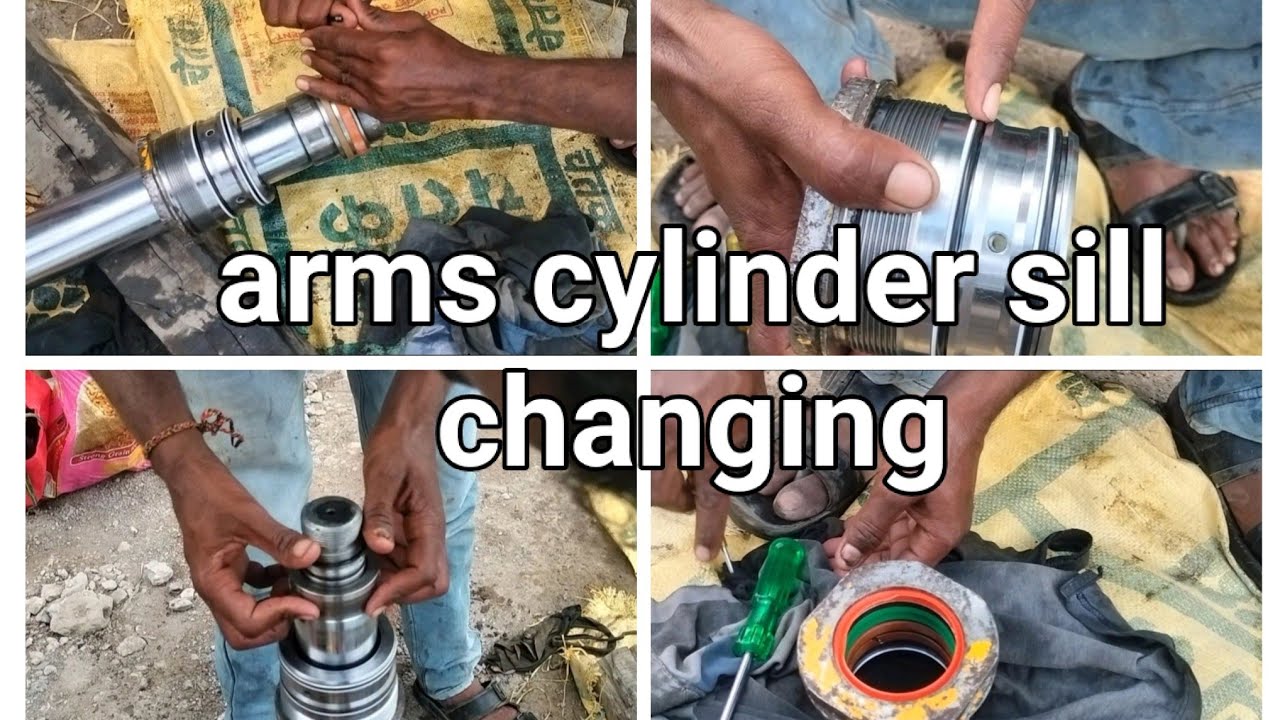 arm cylinder seal kit change for ajax 🚜 #slcm #ajax