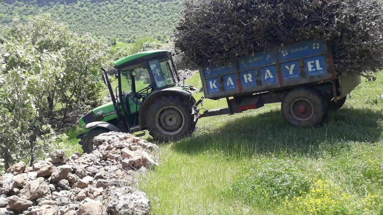 Deutz fahr agrolux 55 Deutz fahr traktörün eğimli arazi ile mücadelesi deutz zorlu yollarda