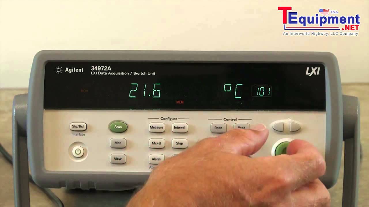 USB Data Logging with an Agilent 34972A Data Acquisition System